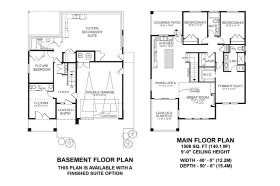 Floor Plan - Main Floor for Contemporary House Plan #1100-63 - 3 bed, 4 bath