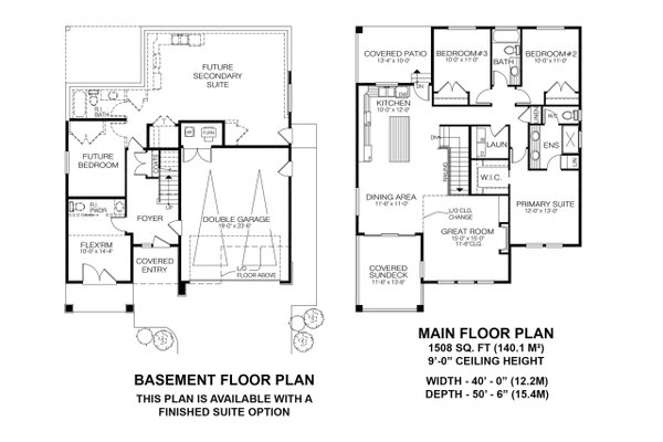 Contemporary Floor Plan - Main Floor Plan #1100-63