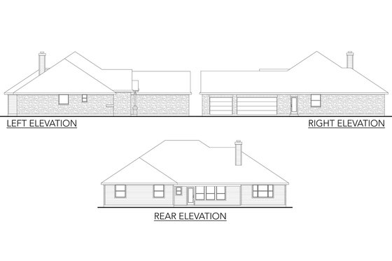 Exterior - Other Elevation for Mediterranean House Plan #80-172 - 5 bed, 2.5 bath