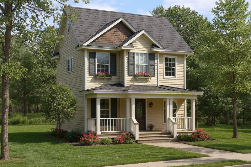 Architectural House Design - Traditional Exterior - Front Elevation Plan #17-2044