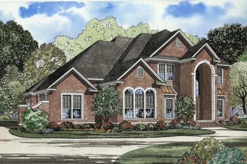Dream House Plan - Exterior - Front Elevation 4 for European House Plan #17-452 - 5 bed, 5 bath