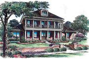 Colonial Style House Plan - 5 Beds 5.5 Baths 5876 Sq/Ft Plan #135-142 