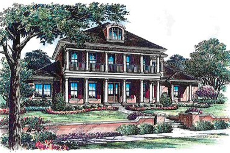 Colonial Style House Plan - 5 Beds 5.5 Baths 5876 Sq/Ft Plan #135-142