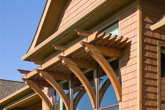 Rear View - 5300 square foot Craftsman home