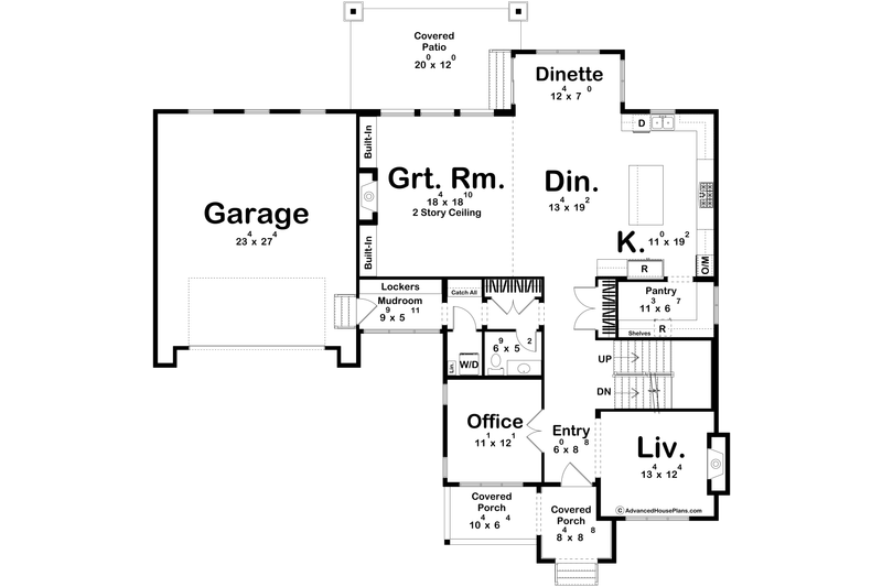 House Design - Floor Plan - Main Floor for Cottage House Plan #455-767 - 5 bed, 3.5 bath
