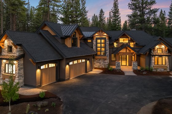 Exterior - Front Elevation 7 for Craftsman House Plan #892-46 - 5 bed, 5.5 bath