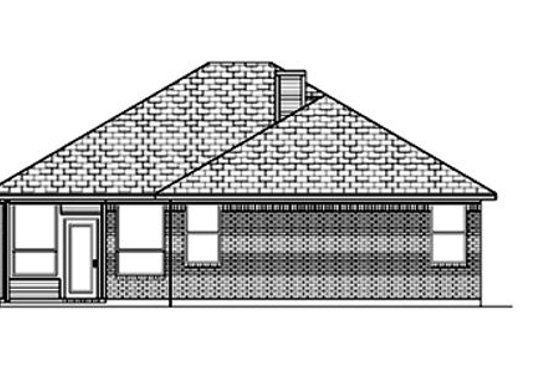 Exterior - Rear Elevation for Traditional House Plan #84-347 - 4 bed, 2 bath