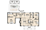 European Style House Plan - 3 Beds 2 Baths 1770 Sq/Ft Plan #36-154 