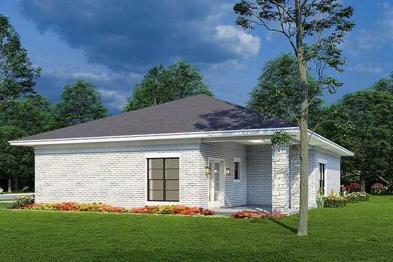 Exterior - Rear Elevation for Contemporary House Plan #923-228 - 3 bed, 2 bath