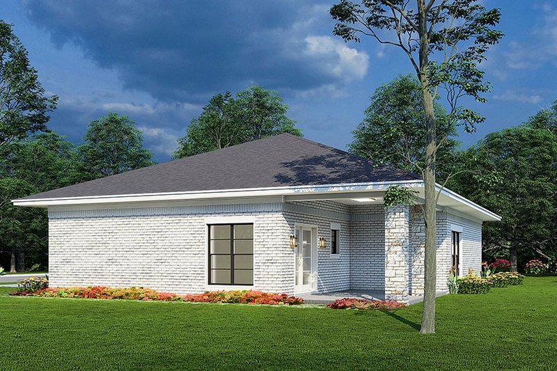 Home Plan - Exterior - Rear Elevation for Contemporary House Plan #923-228 - 3 bed, 2 bath