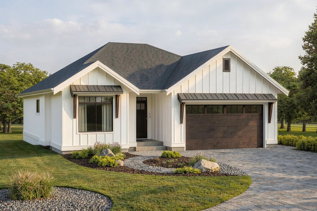 Exterior - Front Elevation 2 for Farmhouse House Plan #1100-85 - 3 bed, 2 bath