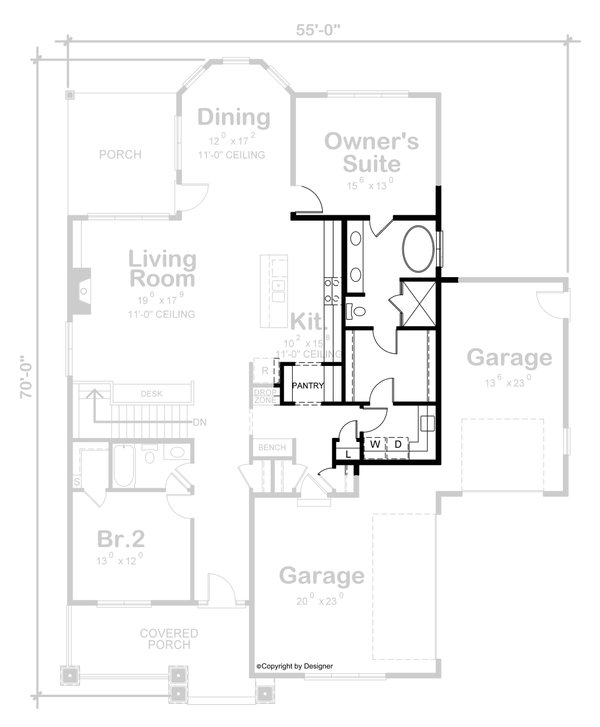 House Plan Design - European Floor Plan - Other Floor Plan #20-2335