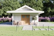 Ranch Style House Plan - 1 Beds 1 Baths 499 Sq/Ft Plan #1106-73 Exterior 