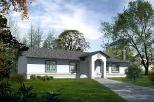 Ranch Exterior - Front Elevation Plan #1-1269