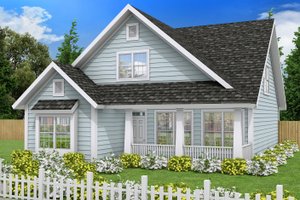 Cottage Exterior - Front Elevation Plan #513-2076