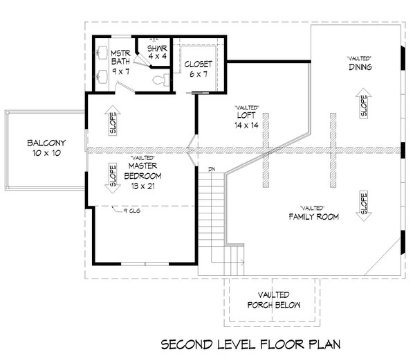 Traditional Floor Plan - Upper Floor Plan #932-446