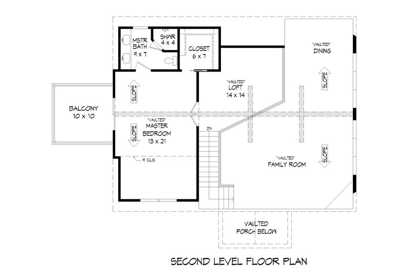 Home Plan - Floor Plan - Upper Floor for Traditional House Plan #932-446 - 3 bed, 2 bath