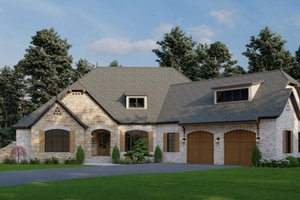 European Exterior - Front Elevation Plan #923-12