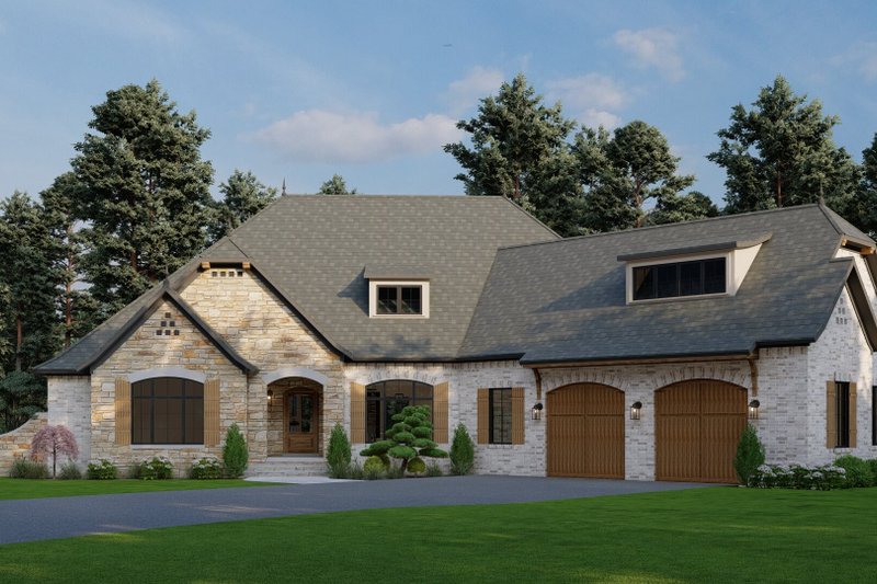 Home Plan - European Exterior - Front Elevation Plan #923-12