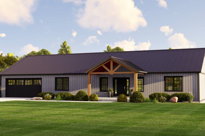 Home Plan - Barndominium Exterior - Front Elevation Plan #1064-225