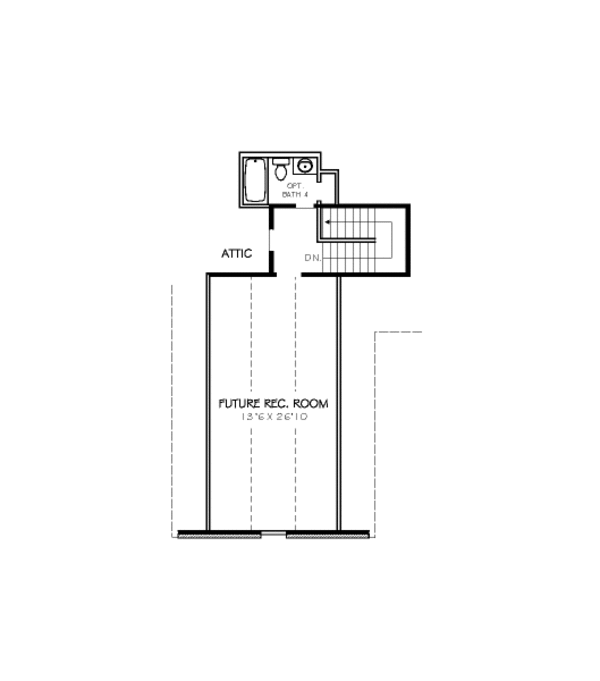 Traditional Floor Plan - Upper Floor Plan #424-323