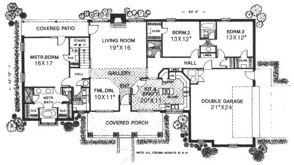 Country Floor Plan - Main Floor Plan #310-608