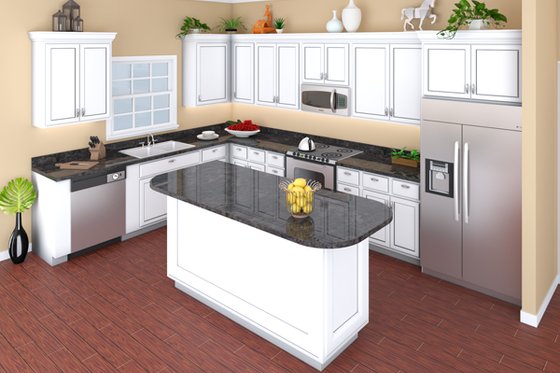 Interior - Kitchen for European House Plan #21-339 - 3 bed, 2 bath