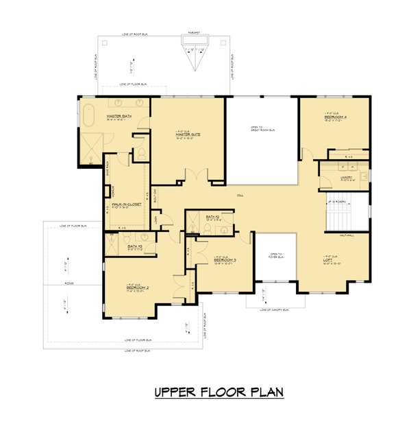 Dream House Plan - Farmhouse Floor Plan - Upper Floor Plan #1066-239