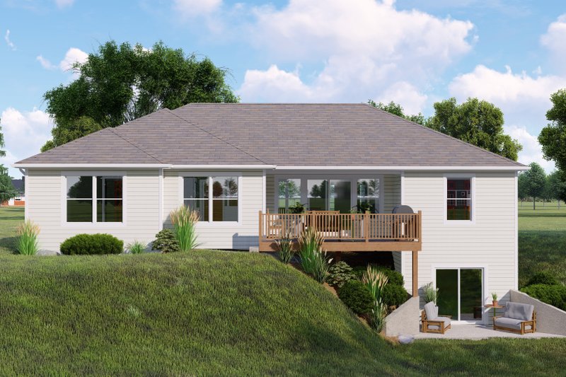 House Blueprint - Exterior - Rear Elevation for Barndominium House Plan #1064-190 - 3 bed, 2 bath