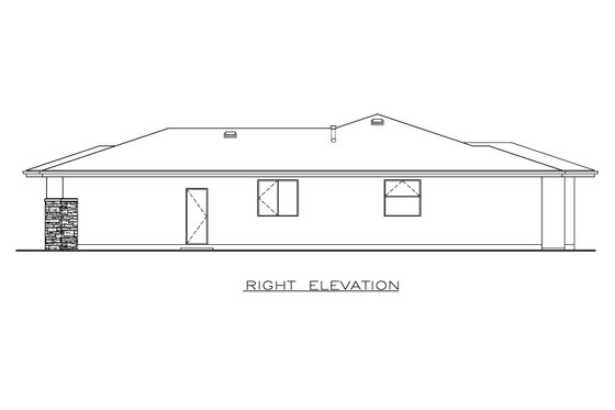 Exterior - Other Elevation 1 for Modern House Plan #1100-23 - 3 bed, 2 bath