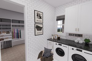Interior - Laundry for Farmhouse House Plan #51-1241 - 3 bed, 3.5 bath