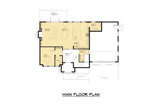 Floor Plan - Main Floor for European House Plan #1066-252 - 3 bed, 2.5 bath
