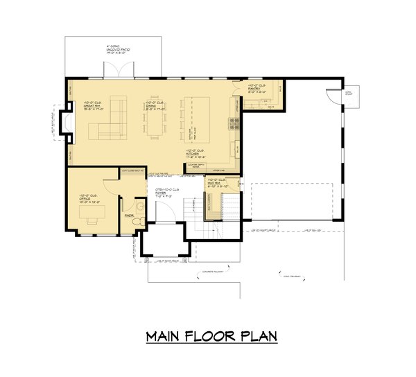 Architectural House Design - European Floor Plan - Main Floor Plan #1066-252