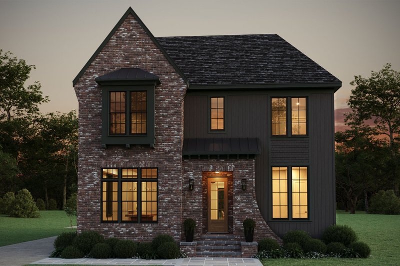 House Plan Design - Exterior - Front Elevation 3 for Tudor House Plan #461-120 - 4 bed, 3.5 bath