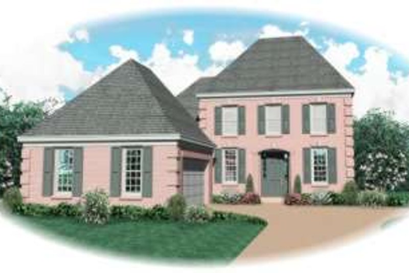 Exterior - Front Elevation 2 for European House Plan #81-941 - 3 bed, 2.5 bath