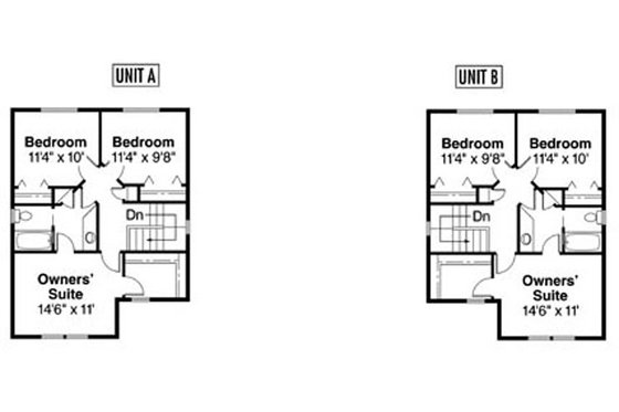 Floor Plan - Upper Floor for Craftsman House Plan #124-811 - 6 bed, 3 bath