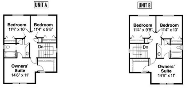 Architectural House Design - Craftsman Floor Plan - Upper Floor Plan #124-811
