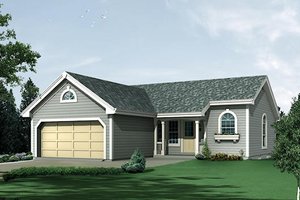 Ranch Exterior - Front Elevation Plan #57-382
