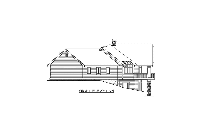 Architectural House Design - Exterior - Other Elevation 3 for Craftsman House Plan #132-104 - 2 bed, 2.5 bath