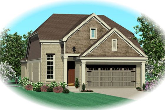 Exterior - Front Elevation for Traditional House Plan #81-13667 - 3 bed, 2.5 bath