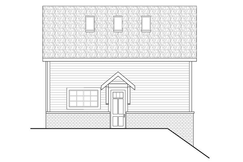 House Design - Exterior - Other Elevation 1 for Traditional House Plan #124-1155, 1 bath