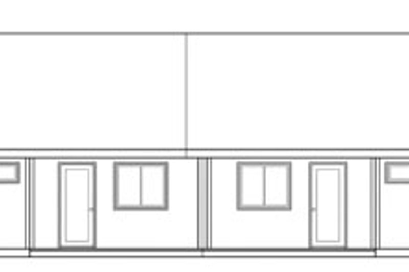 Home Plan - Exterior - Rear Elevation House Plan #124-806 - 4 bed, 2 bath