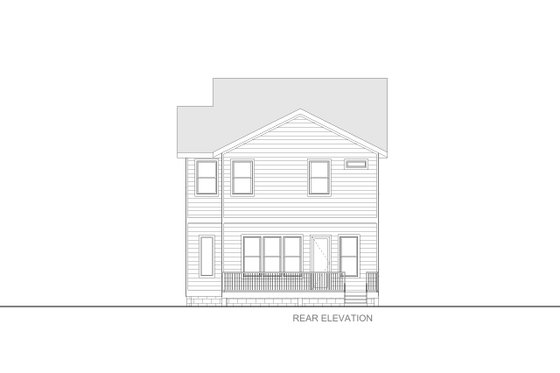 Exterior - Rear Elevation for Modern House Plan #1085-4 - 3 bed, 2.5 bath