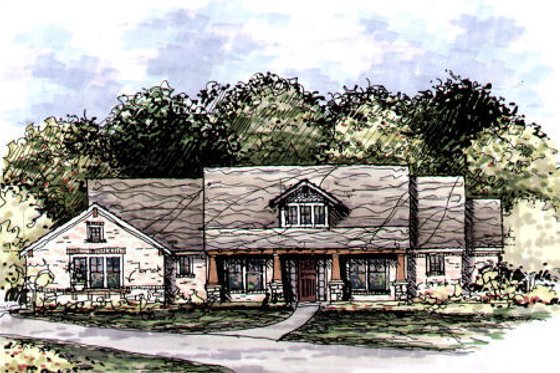 Bungalow style house elevation