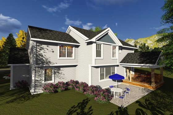 Exterior - Rear Elevation for Craftsman House Plan #70-1250 - 4 bed, 2.5 bath