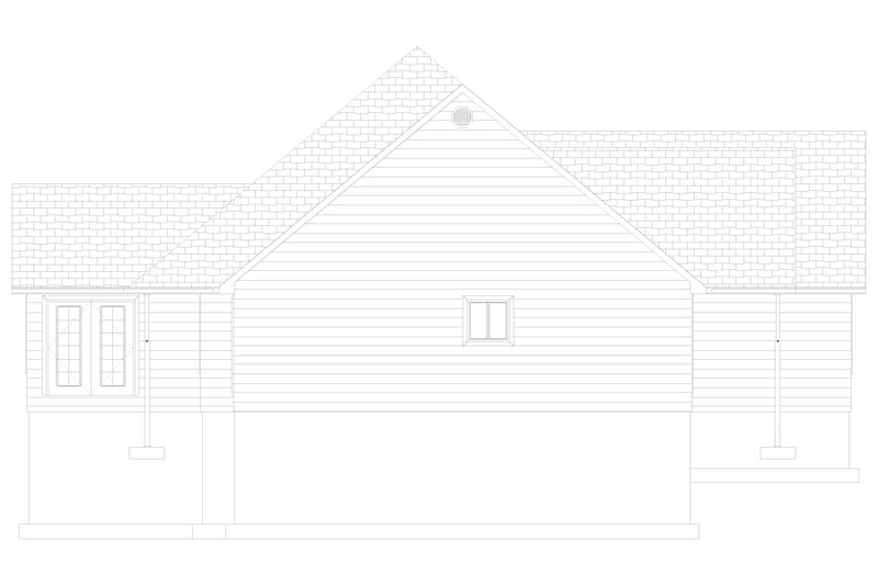 House Blueprint - Exterior - Other Elevation for Ranch House Plan #1060-376 - 3 bed, 2.5 bath