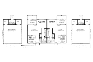 Floor Plan - Main Floor for Ranch House Plan #303-144 - 1 bed, 1 bath