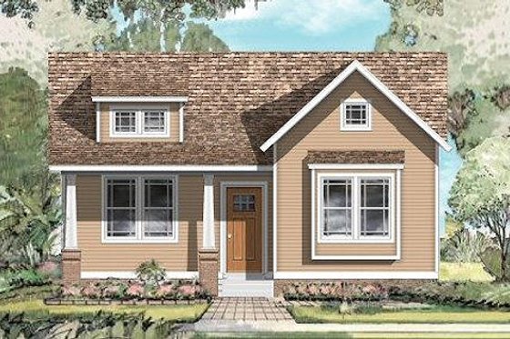 Exterior - Front Elevation for Traditional House Plan #424-197 - 3 bed, 2 bath