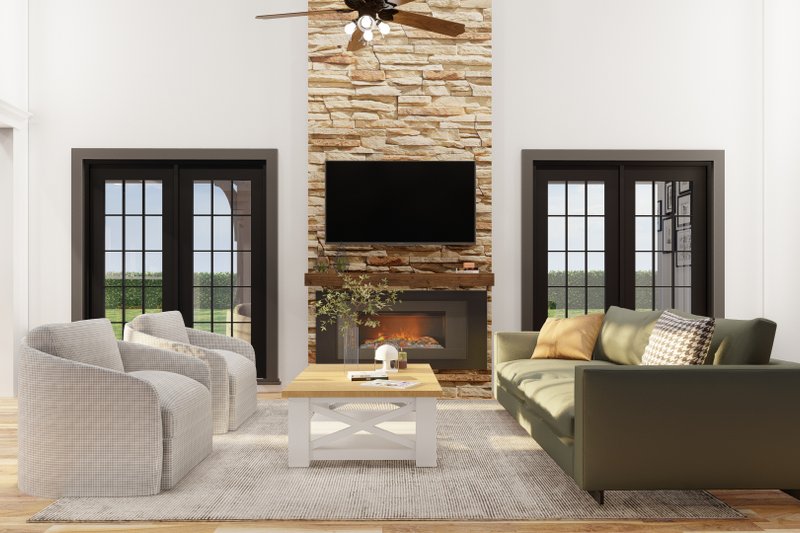 Dream House Plan - Interior - Family Room for Craftsman House Plan #17-2160 - 4 bed, 3 bath