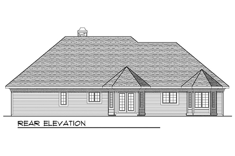 Dream House Plan - Exterior - Rear Elevation for European House Plan #70-644 - 3 bed, 2.5 bath